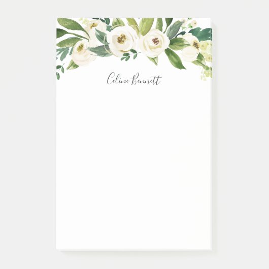 Alabaster Floral op maat Post-it® Notes (Voorkant)