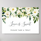 Alabaster Floral Weddenschap-balie Poster (Voorkant)