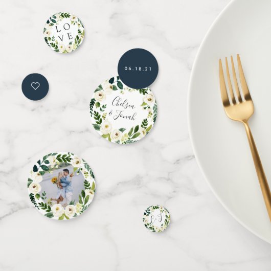 Alabaster Floral Wedding Confetti (Groep)