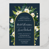 Alabaster | Groene en witte pleisters Folie Uitnodiging (Voorkant)