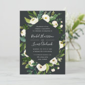 Alabaster | Lijst van witte Floral Kaart (Staand voorkant)