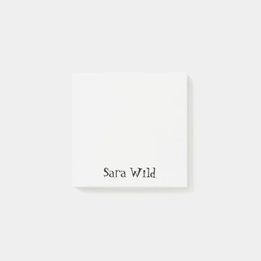 Alabaster Professional Minimalistisch Zwart Script Post-it® Notes (Voorkant)