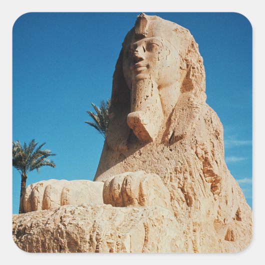 Alabaster Sphinx, Nieuw Koninkrijk Vierkante Sticker (Voorkant)
