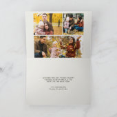 Alabaster White "HO HO HO HO" Feestdagen Kaart (Binnen)