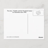 Aladdin en de Wonderful Lamp Briefkaart (Achterkant)