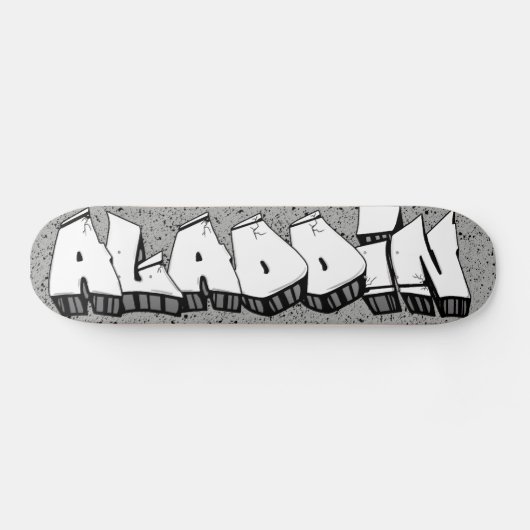 ALADDIN GRAFFITI NAME SKATEBOARD CUSTOM SCHAATS DE (Horizontaal)