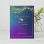 Aladdin Quinceanera Anniversaire Invitation Lampe  (Debout devant)