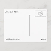 Alahambra Wall Briefkaart (Achterkant)