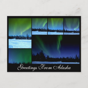 Alaksa Aurora Collage Briefkaart