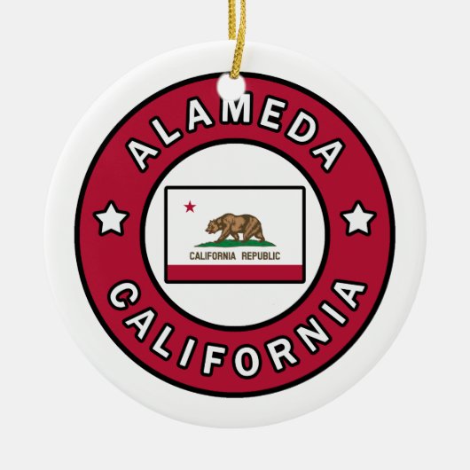 Alameda California Keramisch Ornament (Voorkant)