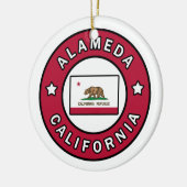 Alameda California Keramisch Ornament (Links)