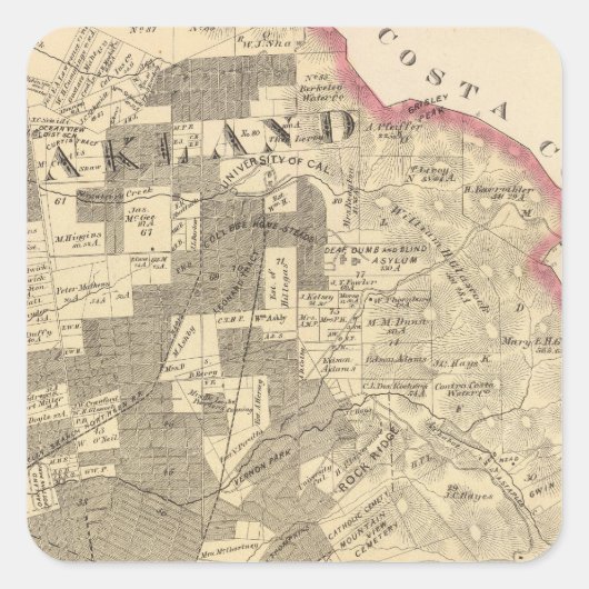 Alameda Co 1 Vierkante Sticker (Voorkant)