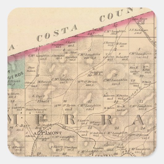 Alameda Co 8 Vierkante Sticker (Voorkant)