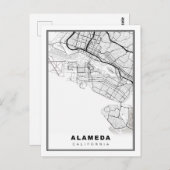 Alameda Map Briefkaart (Voorkant / Achterkant)