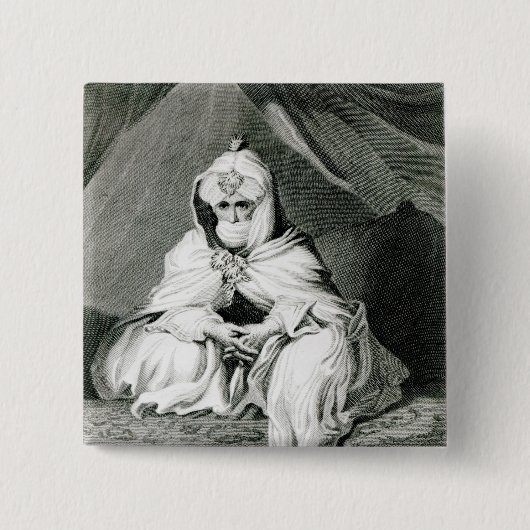 Alameen Ben Mohammed Vierkante Button 5,1 Cm (Voorkant)