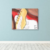 Alamo Gitaar 2 Canvas Afdruk (Insitu (Houten vloer))