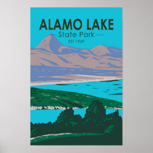 Alamo Lake State Park Arizona Retro Poster