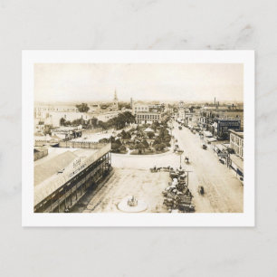 Alamo Plaza, San Antonio, Texas, Vintage 1910 Briefkaart
