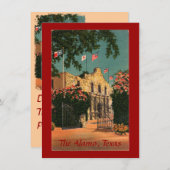Alamo Vintage Texas Uitnodiging (Voorkant / Achterkant)