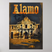 Alamo Vintage Travel Poster (Voorkant)
