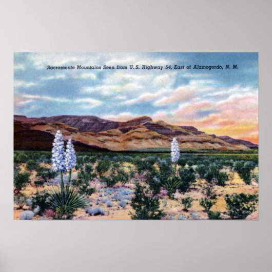 Alamogordo New Mexico Sacramento Mountains Poster (Voorkant)