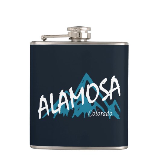 Alamosa Colorado Bergen Heupfles (Voorkant)