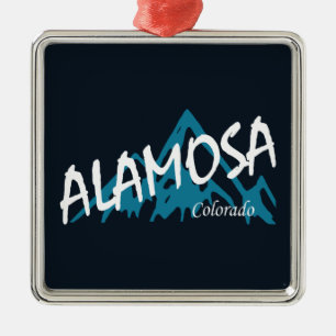 Alamosa Colorado Bergen Metalen Ornament