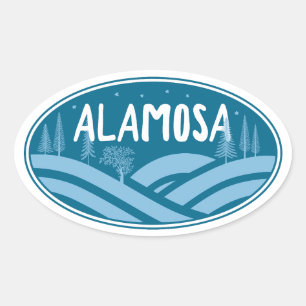 Alamosa Colorado Buiten Ovale Sticker