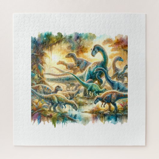 Alamosaurus Dinosaurs 060624AREF126 - Watercolor Legpuzzel (Verticaal)