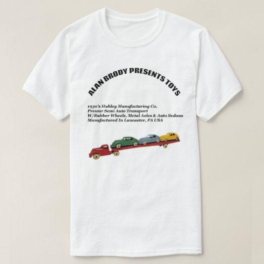 ALAN BRODY CADEAUS SPEELGOED T-SHIRT (Design voorkant)