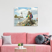 Alan Giana "Dockside" Canvas Print (Insitu (Woonkamer))