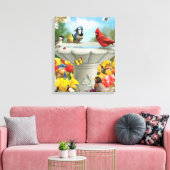 Alan Giana "Garden Friends" Canvas Print (Insitu (Woonkamer))