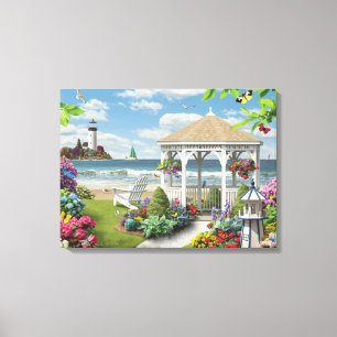 Alan Giana "Gazebo bij het Zee" Canvas Print
