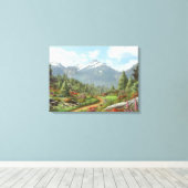 Alan Giana "Naar de Berg" Canvas Print (Insitu (Houten vloer))