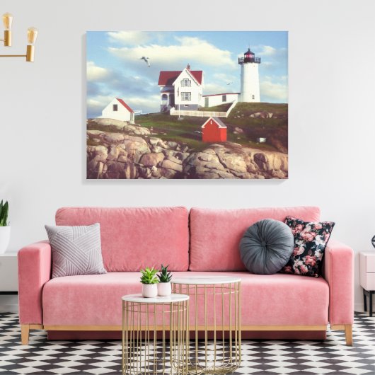 Alan Giana "Nubble Light" Canvas Print (Insitu (Woonkamer))