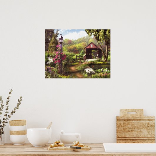 Alan Giana "The Covered Bridge" Poster (Keuken)