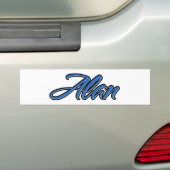 Alan Name blue Aufkleber Sticker Autoaufkleber (En voiture)