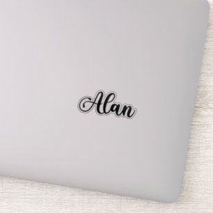 Alan Name - Handgeschreven kalligrafie Sticker