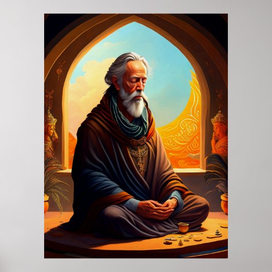 Alan regarde méditer Imprimer, Poster de valeur Pa (Devant)