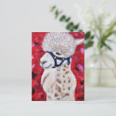 Alan the Alpaca Painting Briefkaart (Staand voorkant)