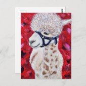 Alan the Alpaca Painting Briefkaart (Voorkant / Achterkant)