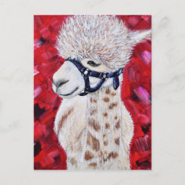 Alan the Alpaca Painting Briefkaart