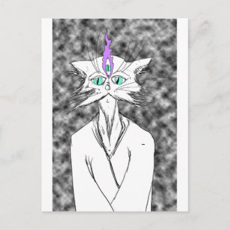 Alan Watts Cat Briefkaart