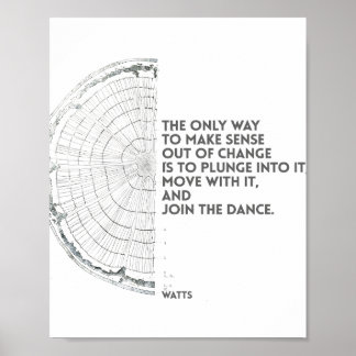 Alan Watts - Doe mee met danscitaat Poster