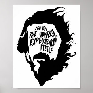 Alan Watts jij bent de alleenspreker. Poster