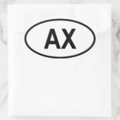 Aland "AX" Ovale Sticker (Tas)