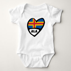 Åland Eilanden Landcode Vlag Hart Romper