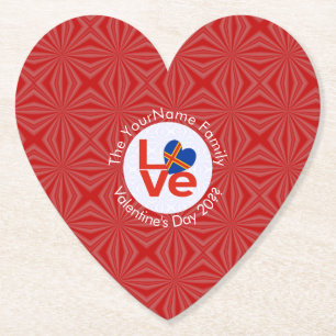 Åland Eilanden Rode letter LOVE Vlag Gepersonalise Kartonnen Onderzetters