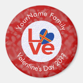 Åland Eilanden Rode LOVE Vlag Gepersonaliseerd Magneet (Voorkant)
