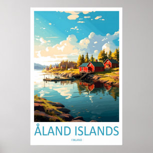 Ålandeilanden Vintage Reisposter Ski Nationaal Poster